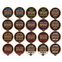 EKOCUPS Organic and Fair Trade Gourmet Coffee Single Serve Cups for Keurig Brewer, 20 Count