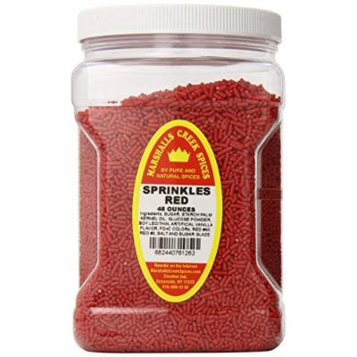 Marshalls Creek Spices Family Size Sprinkles, Red, 48 Ounce