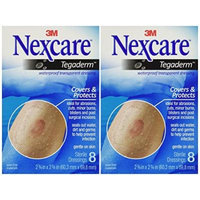 Nexcare Tegaderm Waterproof Transparent Dressing, 2-3/8 Inches X 2-3/4 Inches, 8 Count (Pack of 2)