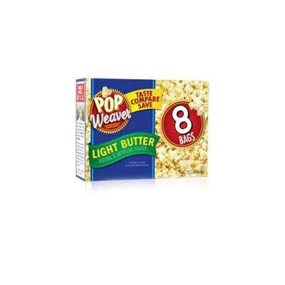 Pop Weaver Microwave Light Butter Popcorn,8 Bags/bx (2 Box Deal) for 16 Bag Total