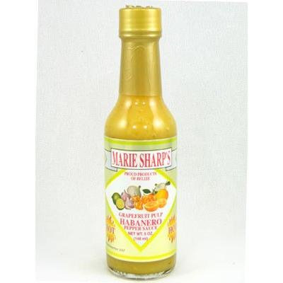 Marie Sharp's Grapefruit Pulp Habanero Hot Sauce (Pack of 3)
