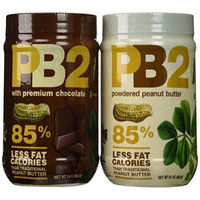 Bell Plantation PB2 Powdered Peanut Butter and Chocolate Variety 16 Oz. 4 Pack