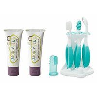 Jack N Jill Natural Toothpaste 2 Pack with Oral Care Kit, Blackcurrant