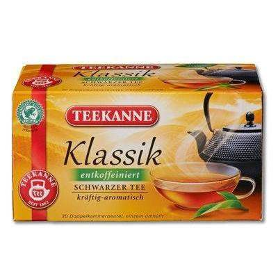 3x Teekanne Klassik (entkoffeiniert) decaffeinated (each box 20 tea bags)