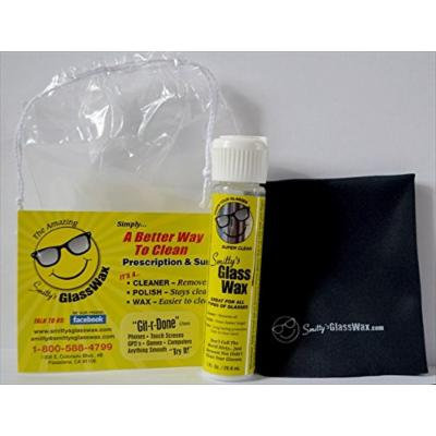 Smittys Glass Wax 741360708174 2 Bottles and 2 Microfiber Cloths