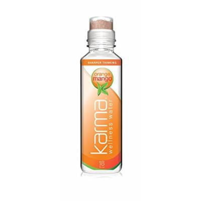 Karma Wellness Water, Orange Mango, 18 Ounce (12 Count)