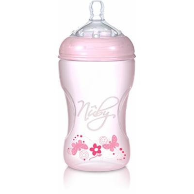 Natural Touch Printed Tinted Bottle, 10 Ounce Pink