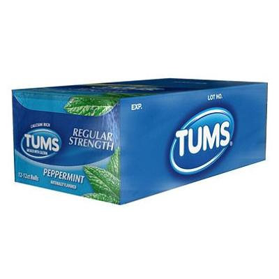 TUMS Regular Strength - Peppermint - 2-12 pk 12 ct- 24 Rolls
