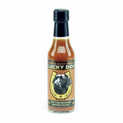 Lucky Dog Hot Fire-roasted Pepper Sauce (Orange Label) 5 Fl Oz