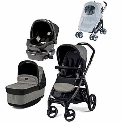 Peg Perego Book Pop Travel Bundle w Primo Viaggio 4/35 Infant Car Seat & Mosquito Net (Atmosphere)