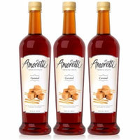 Amoretti Premium Caramel Syrup 750ml 3 Pack