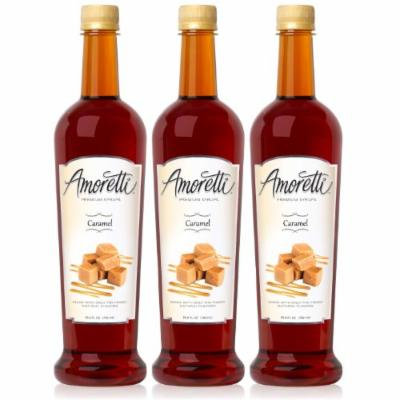 Amoretti Premium Caramel Syrup 750ml 3 Pack