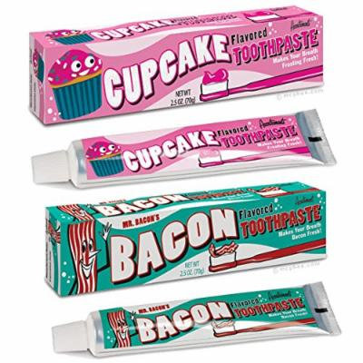 Cupcake AND Bacon Toothpaste (2 pack: 1 of each)