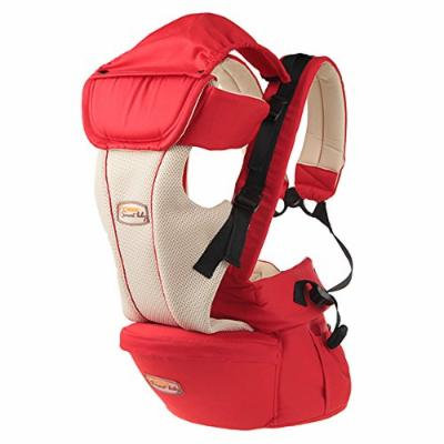 Beddinginn® Safe Comfortable Multi Functional Red Cotton Baby Carrier with Baby Hip Seat Included