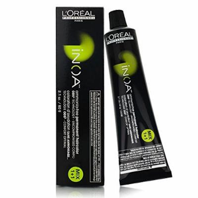 L'Oreal Inoa Professionnel - Ammonia Free - Hair Color Tubes - 6 Tubesxno 5 (Light Brown) + 1 PC Inoa Developer 20 Vol(6%) 1000 Ml