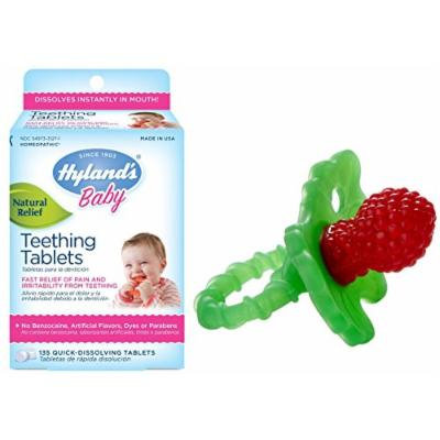 Hyland's 135 Count Homeopathic Teething Tablets with RazBaby Teether