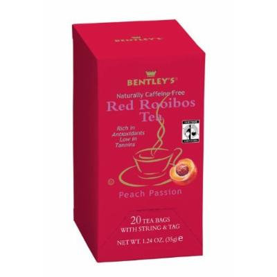 Bentley's Finest Tea Royal Peach Passion Rooibos Fair Trade Certified Box, 20-count