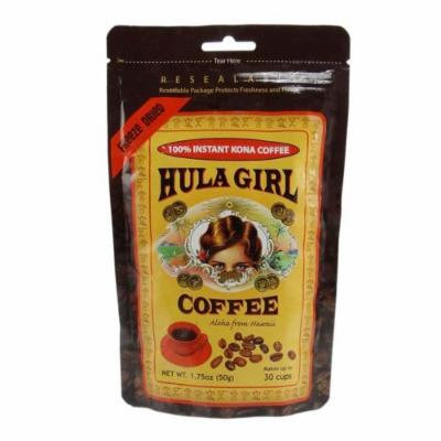 Hula Girl Instant 100% Kona Coffee Freeze Dried Pouch (50G) - 1Pc