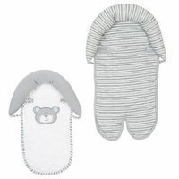 Babies R Us - Gray/White B is for Bear Double Car Seat and Stroller Headrest