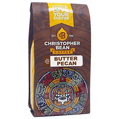 Christopher Bean Coffee Flavored Decaffeinated Ground Coffee, Butter Pecan, 12 Ounce