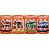 Whataburger Signature Sauce 14oz-16oz Squeeze Bottle (Pack of 4) Select Flavor Below (Sampler Pack with 1 each of: Honey Mustard * Peppercorn Ranch * Jalapeno Ranch & Creamy Pepper)
