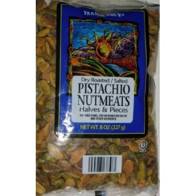 Trader Joes Pistachio, Dry Roasted - Salted, Shelled Halves & Pieces 2 x 8oz
