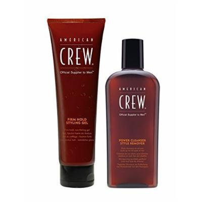 American Crew Power Cleanser Style Remover 8.4 oz and Firm Hold Styling Gel 8.4 oz Pack of 2