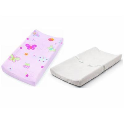 Summer Infant Changing Pad Cover 2 Pack, White/Pink