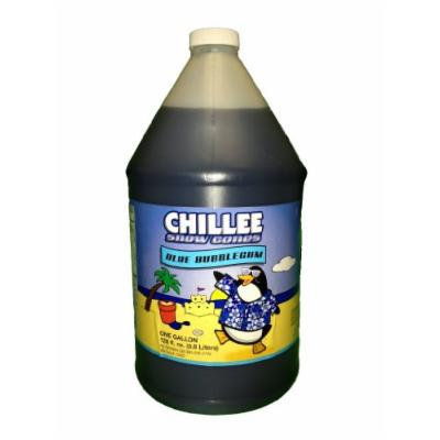 Chillee Snow Cone Syrup, Blue Bubblegum, 128 Ounce (pack of 4)