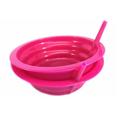 Good Living Set of 2 Sip-A-Bowl Cereal Bowls With Built-In Straw, Purple, 1-pack