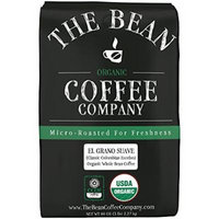 The Bean Coffee Company, El Grano Suave (Columbian Excelso) Organic Whole Bean Coffee, 5-Pound Bags