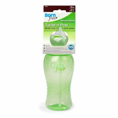 1 Bornfree 14 Oz Twist 'N Pop Straw Cup, New, BPA Free, 4 Colors Available Green