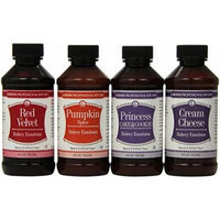 Lorann Oils Bakery Emulsion Bundle, Red Velvet Princess Cake Cream Cheese Pumpkin, 4 Fluid Ounce