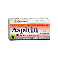 Walgreens Aspirin 81 mg Low Dose Tablets, 36 ea