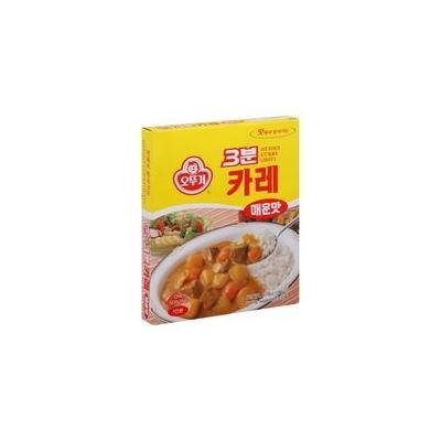 Ottogi's 3 Minutes Instant Meal Box of 8 Combos (Curry, Black Bean Sauce, Hashed Brown Sauce, Spicy Sauce with Kimchi & Tuna, and Spicy Sauce with Octopus) (Curry Spicy (PACK OF 8))