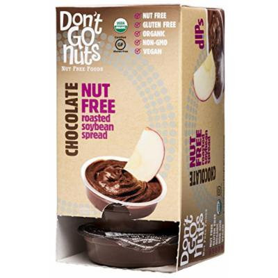 Don't Go Nuts Nut-Free Organic Roasted Soybean Spread Dips, Chocolate, (Pack of 8)