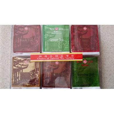 TenRen Assorted Taiwan Tea Bag Variety Pack (Black Tea, Green Tea, Hibiscus Spice Tea, PouChong Tea, Oolong Tea, Jasmine Tea)(30 tea bags)