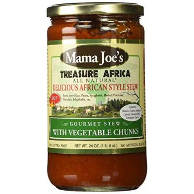 Mama Joe's -Treasure Africa Stew / Sauce with Vegetable Chunks. Spicy Pepper HOT. All Natural Gluten Free No High Fructose Corn Syrup Low Sodium (180mg/serving) 2 Pack - 24oz Big Jars HOT