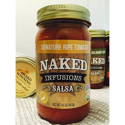 NAKED Infusions Gourmet Salsa - Signature Mild Ripe Tomato - 16 Oz,organic, Healthy, Authentic, Tasty, Non-gmo Verified, low salt, no sugar,best cooking Salsa