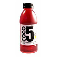 Coco5 All Natural Coconut Water, Cherry Crush, 16 fl. oz. ,12 Count