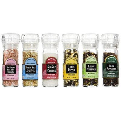 Trader Joe's Set of Six Gourmet Salt & Pepper Set with Built-in Grinder