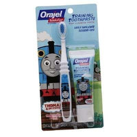 Orajel Toddler Thomas Toddler Training Toothpaste with Toothbrush, Tooty Fruity 1 oz (28.3 g)