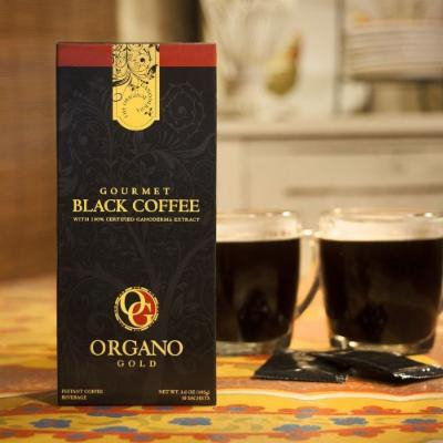 10 Boxes Organo Gold Gourmet Cafe Noir, Black Coffee 100% Certified Ganoderma Extract Sealed (1 Box of 30 Sachets)