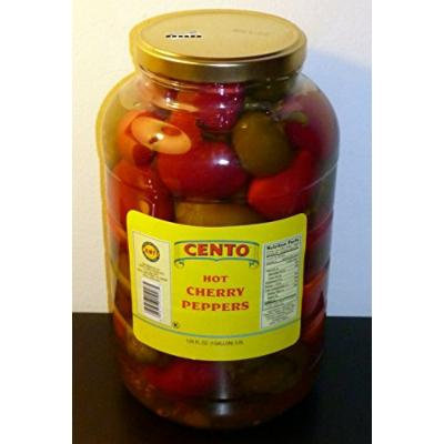 Cento Premium Whole Hot Cherry Peppers, LARGE 1 Gallon