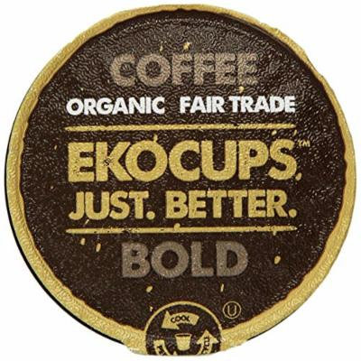 EKOCUPS Organic Artisan Coffee Bold, Dark roast for Keurig K-cup single serve Brewers, 0.5 Ounce, 10 count