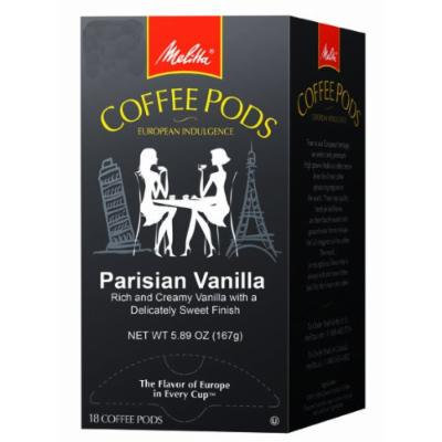 Melitta Coffee Pods, Parisian Vanilla Flavored Coffee, Medium Roast, 18-Count (Pack of 4)