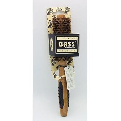 Brush - Small Round 100% Wild Boar Bristles Short Hair Styles Light Wood Bass Brushes 1 Brush