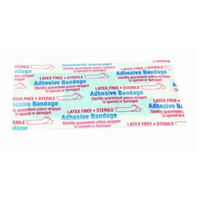 North by Honeywell 0137025 Adhesive Bandage, Blue, metal detectable, Woven Knuckle, 1800 per case