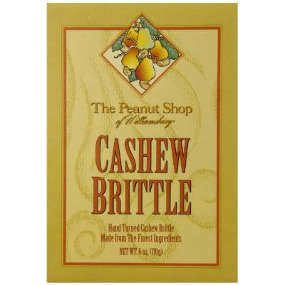 The Peanut Shop of Williamsburg Cashew, Brittle, 6 Ounce