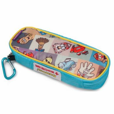 AllerMates - Allergy Medicine Carrying Case for EpiPen® or Auvi-Q® auto-injectors: Squares Pattern - Epipen Case